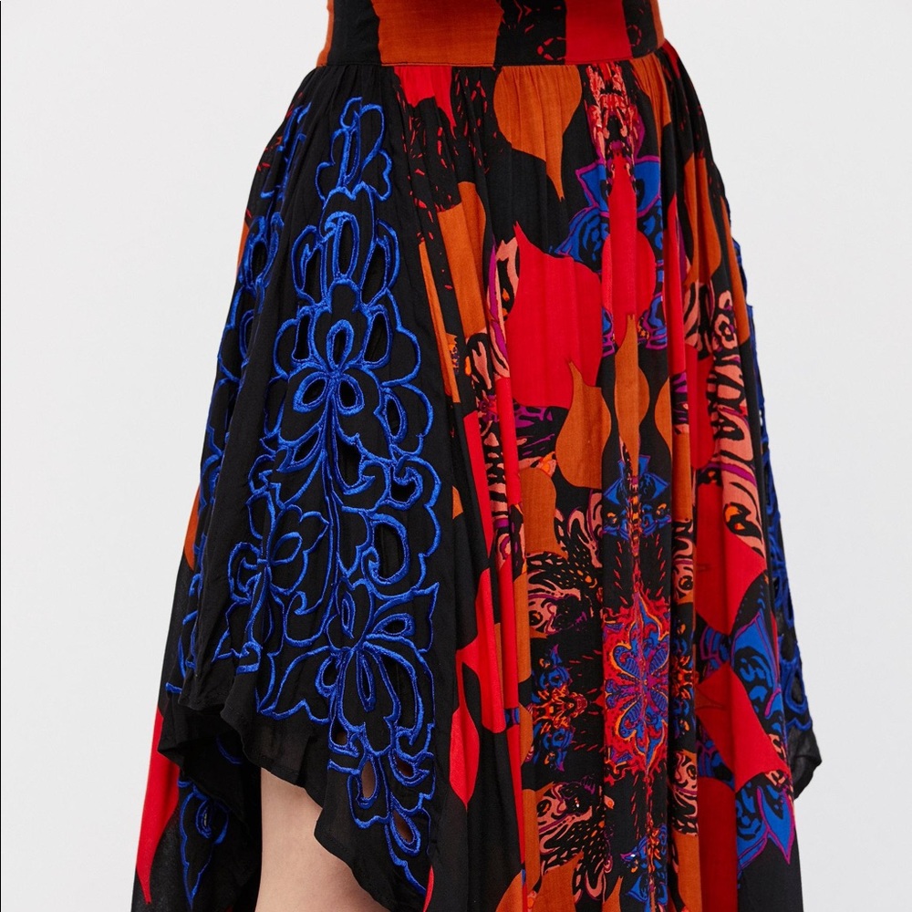 Free People Lights Beam High Waisted Skirt